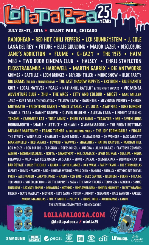 NEWS: Lollapalooza 2016 Lineup – Direct Music Service