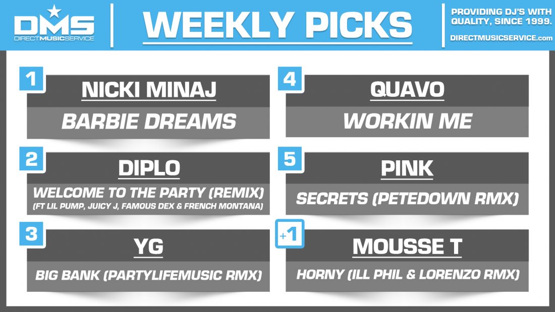 DMS Top 5 Picks Of The Week – 8/10/2018