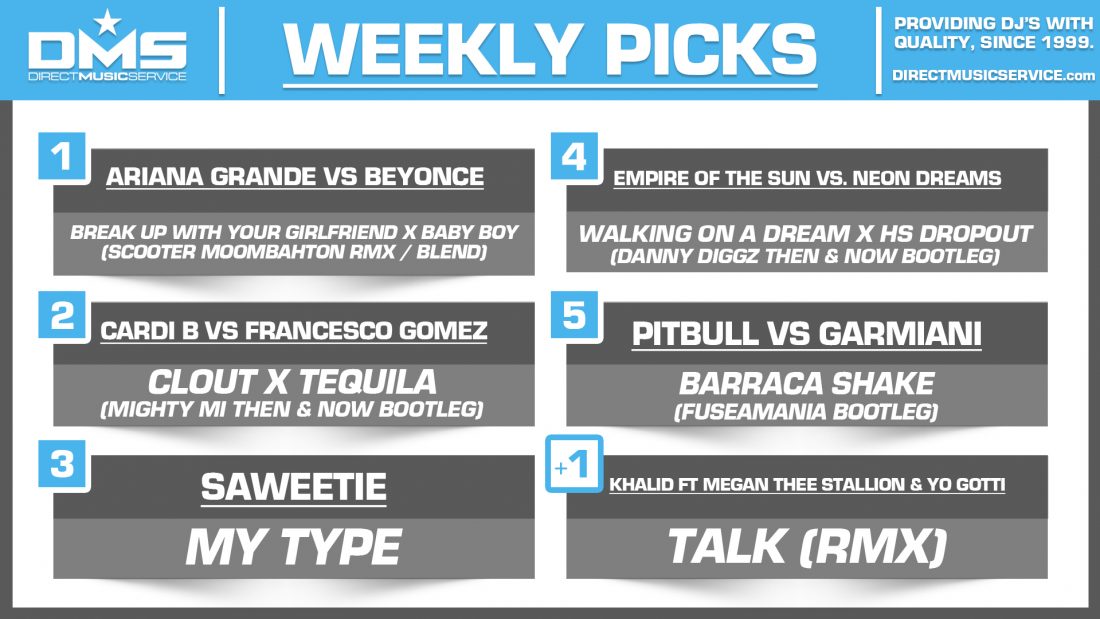 DMS TOP 5 PICKS OF THE WEEK – 5/6/19