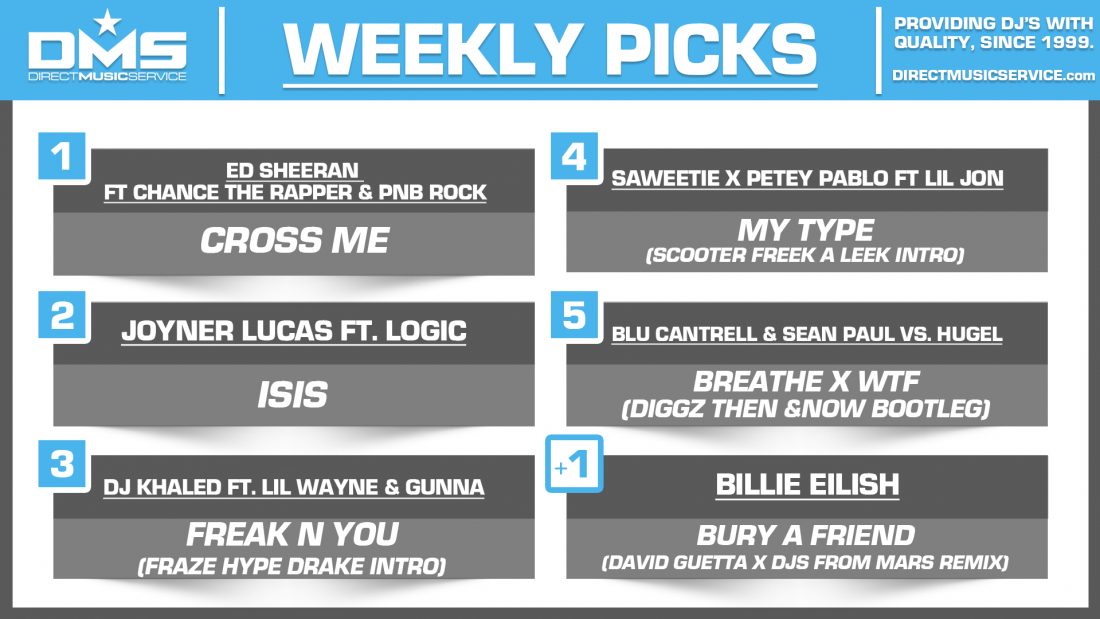 DMS TOP 5 PICKS OF THE WEEK – 5/27/19