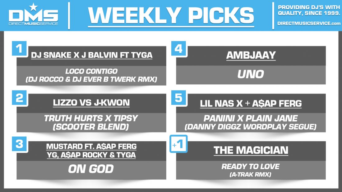 DMS TOP 5 PICKS OF THE WEEK – 7/1/19