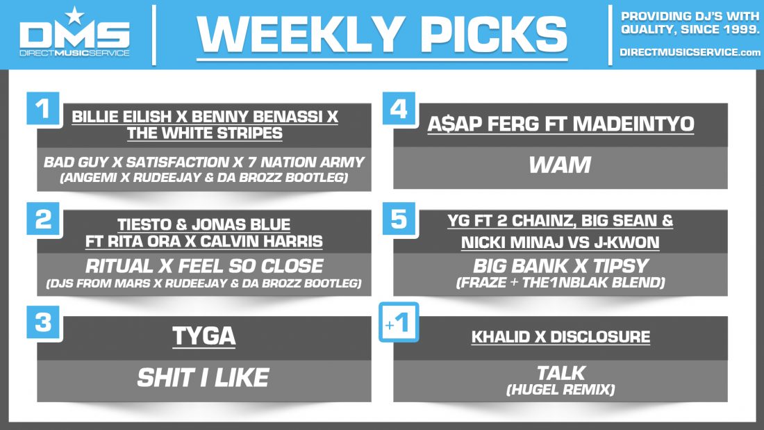 DMS TOP 5 PICKS OF THE WEEK – 7/22/19