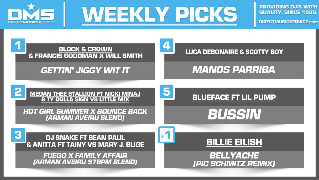 DMS TOP 5 PICKS OF THE WEEK – 8/19/19