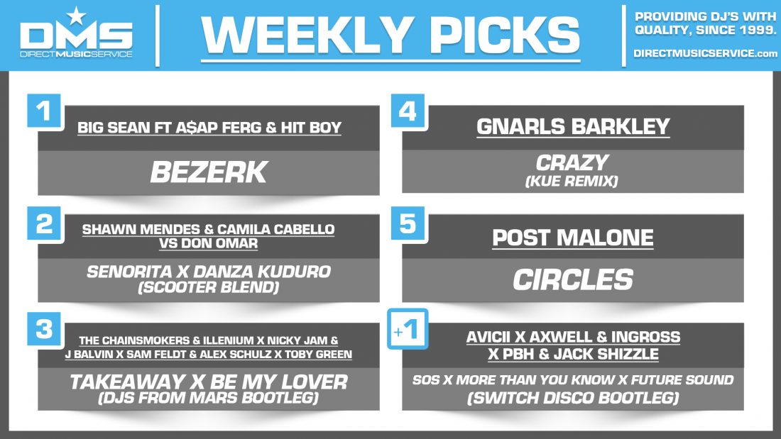 DMS TOP 5 PICKS OF THE WEEK – 9/2/19