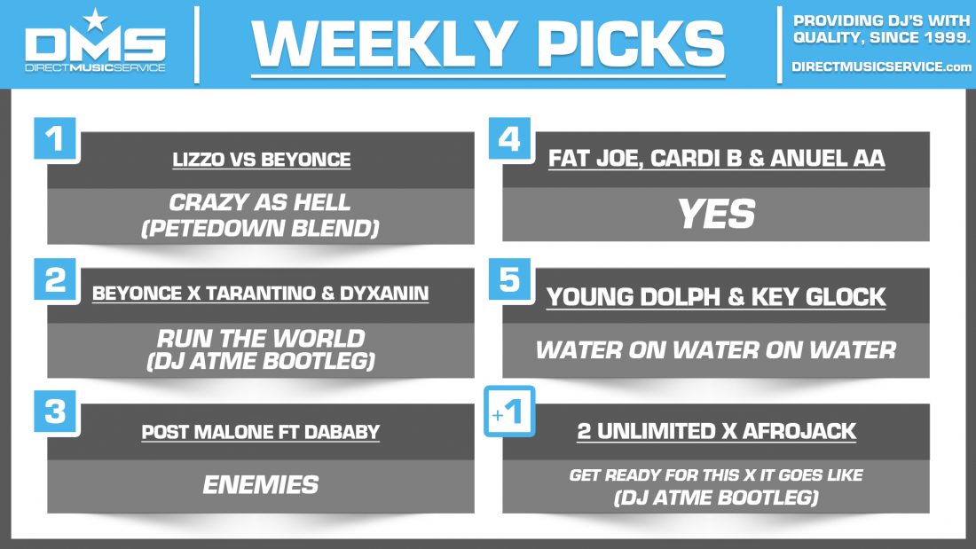 DMS TOP 5 PICKS OF THE WEEK – 9/9/19