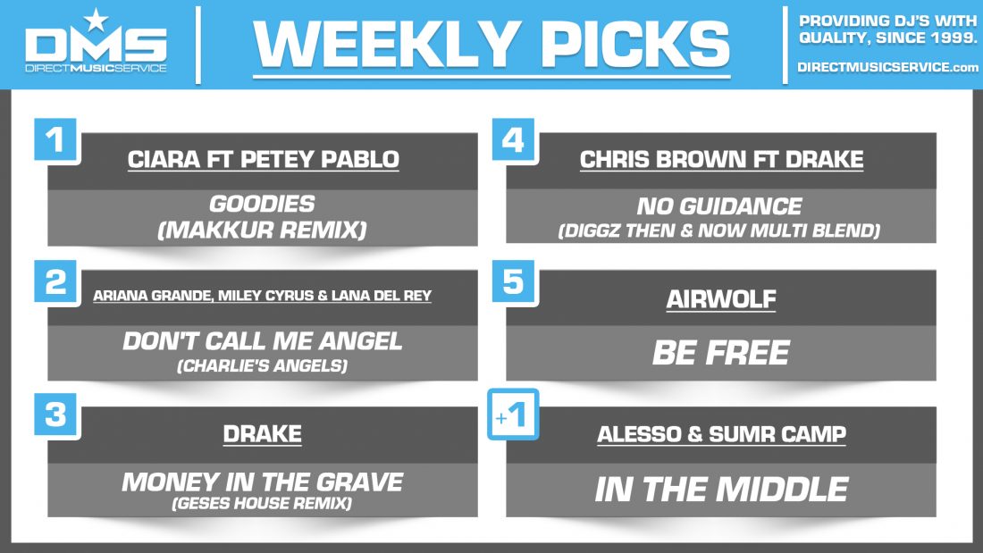 DMS TOP 5 PICKS OF THE WEEK – 9/16/19