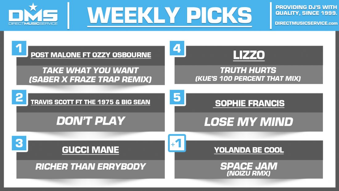 DMS TOP 5 PICKS OF THE WEEK – 9/23/19