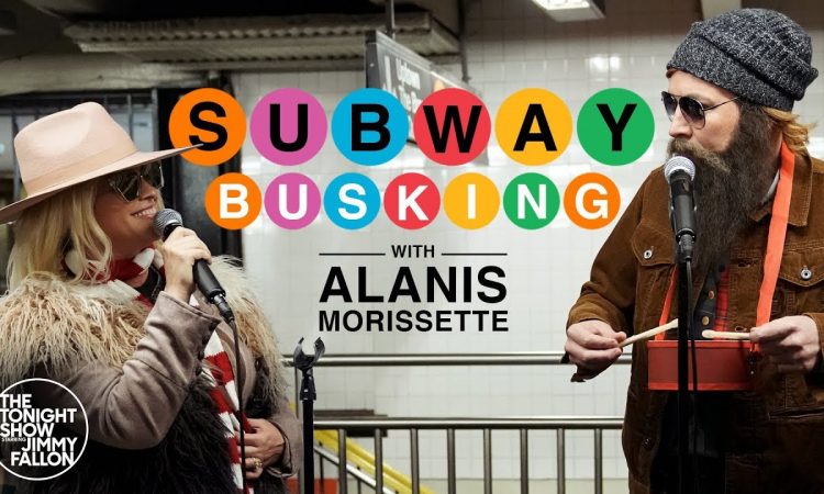 Alanis Morissette Busks in NYC Subway in Disguise | The Tonight Show