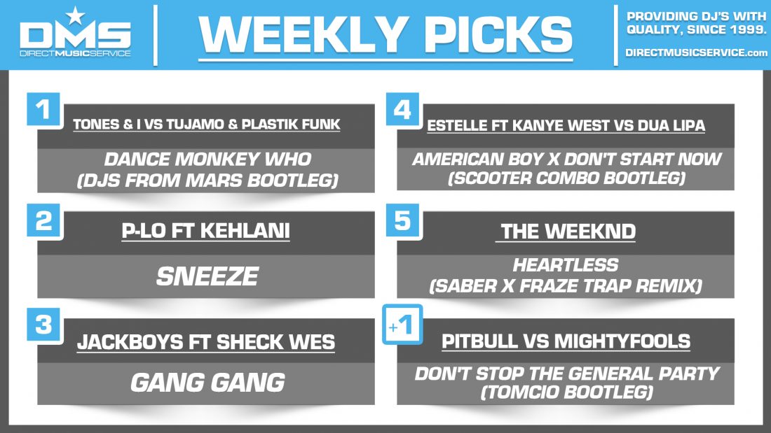 DMS TOP 5 PICKS OF THE WEEK – 12/30/19