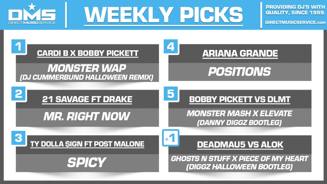 DMS TOP 5 PICKS OF THE WEEK – 10/26/2020