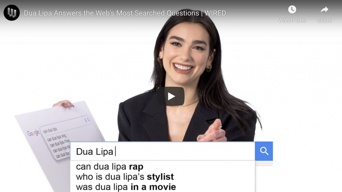 Dua Lipa Answers the Web’s Most Searched Questions | WIRED