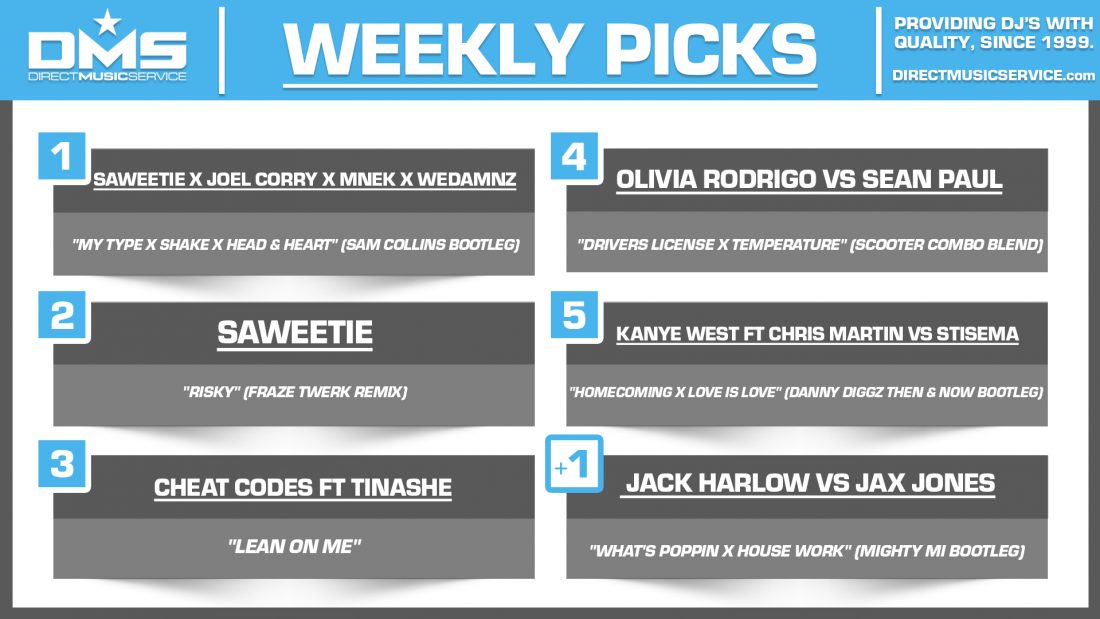 DMS TOP 5 PICKS OF THE WEEK 5-10-2021