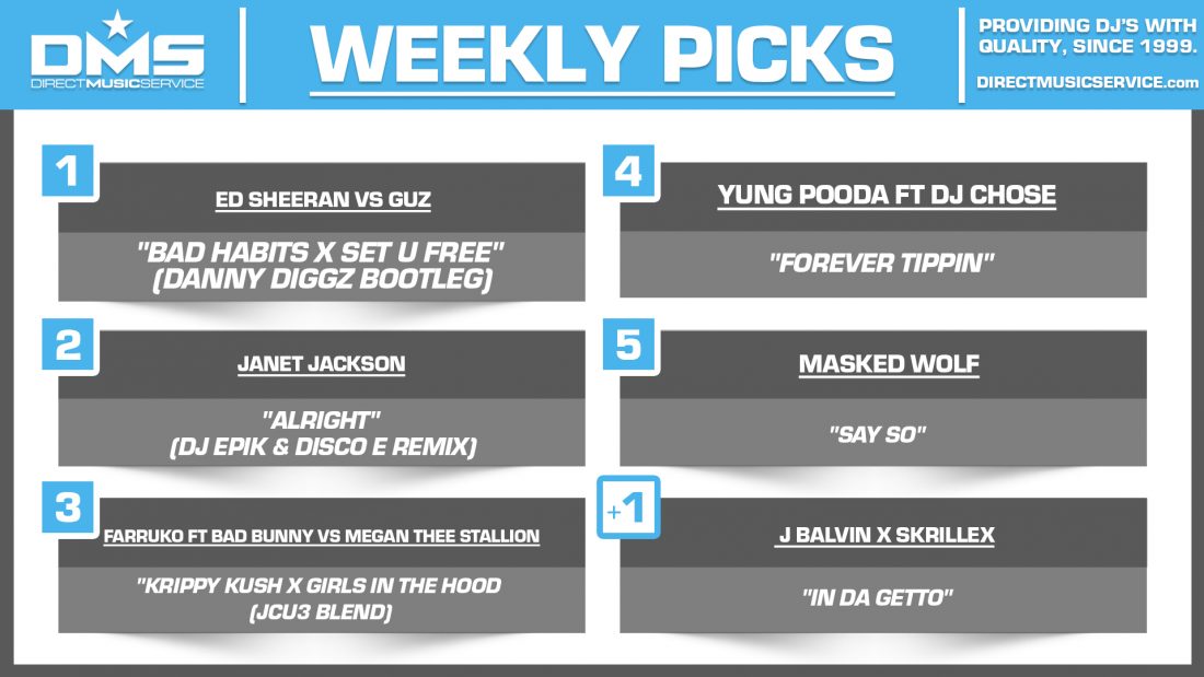 DMS TOP 5 PICKS OF THE WEEK 7-12-2021