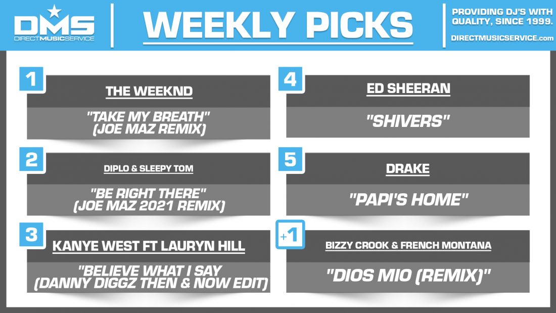 DMS TOP 5 PICKS OF THE WEEK 9-13-2021