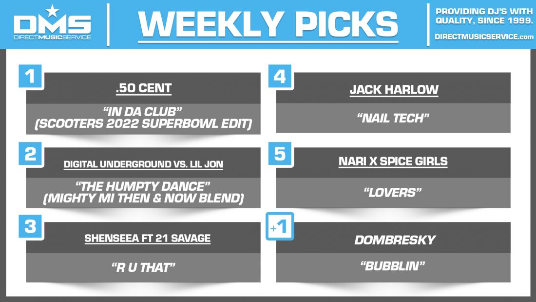 DMS TOP 5 PICKS OF THE WEEK 2-21-2022