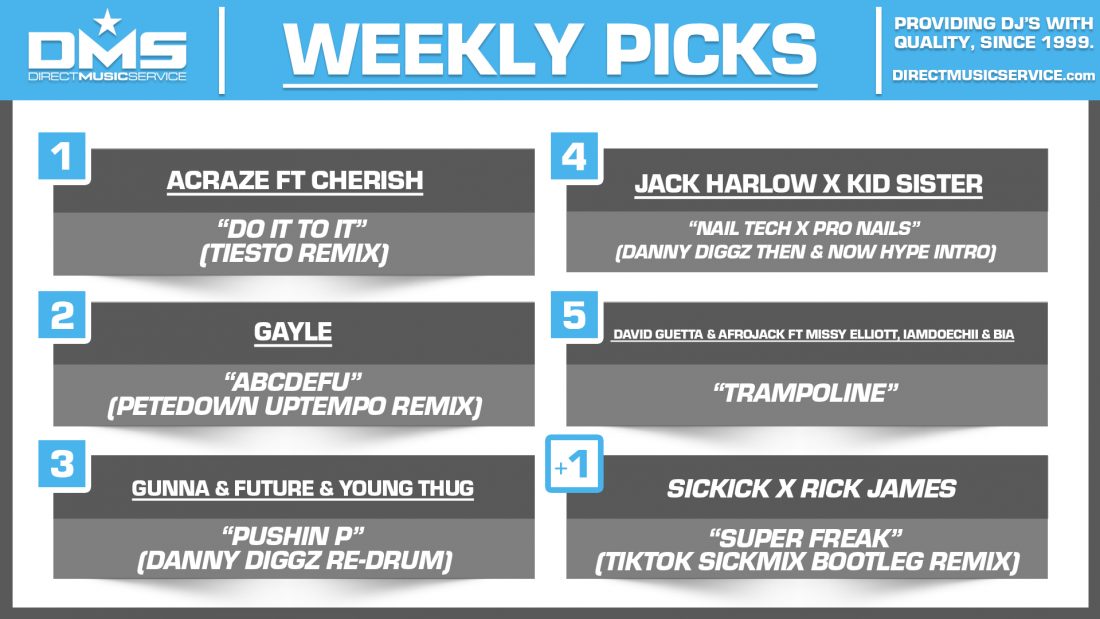 DMS TOP 5 PICKS OF THE WEEK 3-7-2022