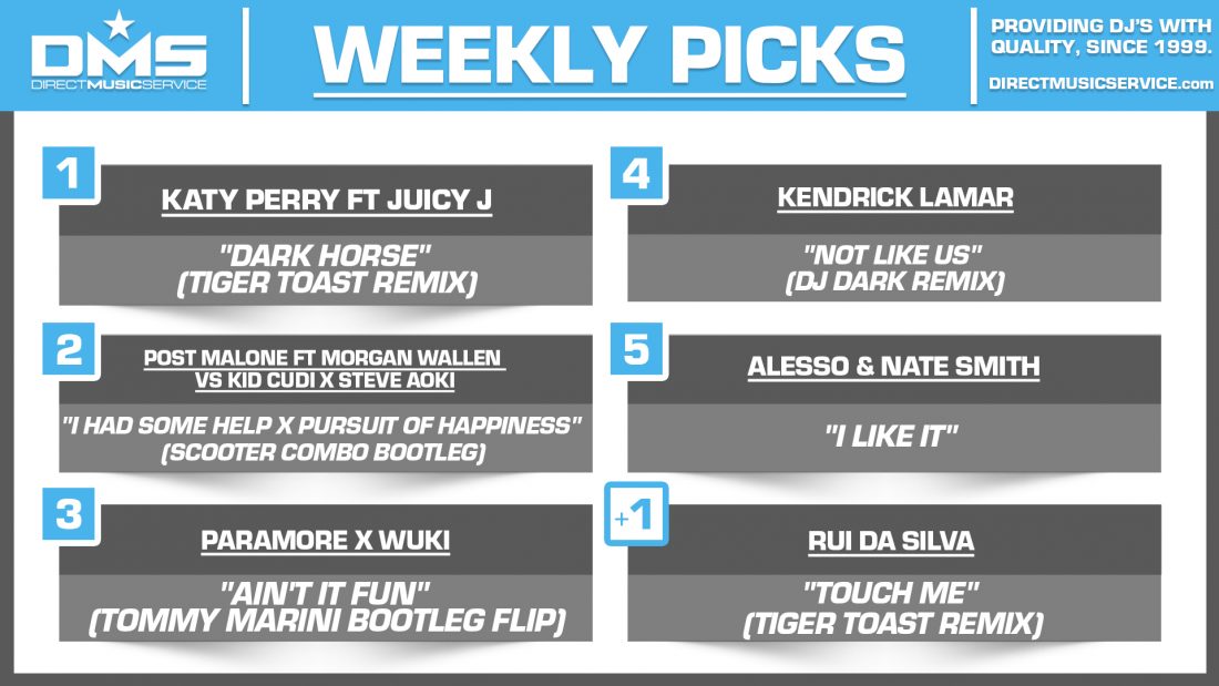 DMS TOP 5 PICKS OF THE WEEK 7-29-2024