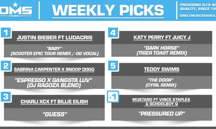 DMS TOP 5 PICKS OF THE WEEK 8-5-2024