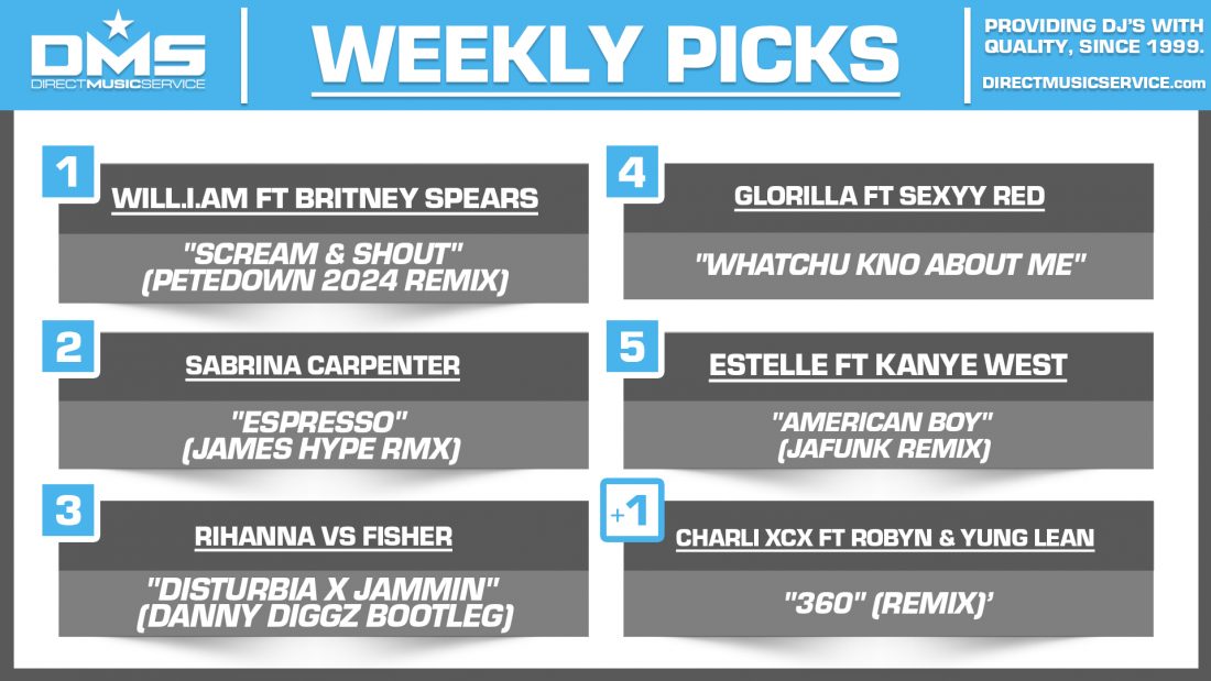 DMS TOP 5 PICKS OF THE WEEK 10-14-2024