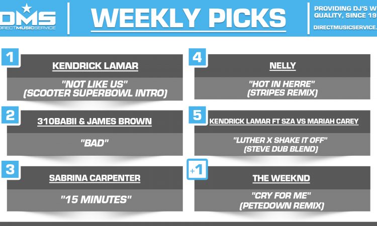 DMS TOP 5 PICKS OF THE WEEK 2-24-2025