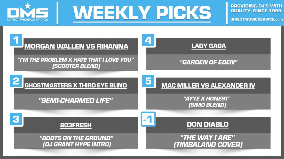 DMS TOP 5 PICKS OF THE WEEK 3-10-2025