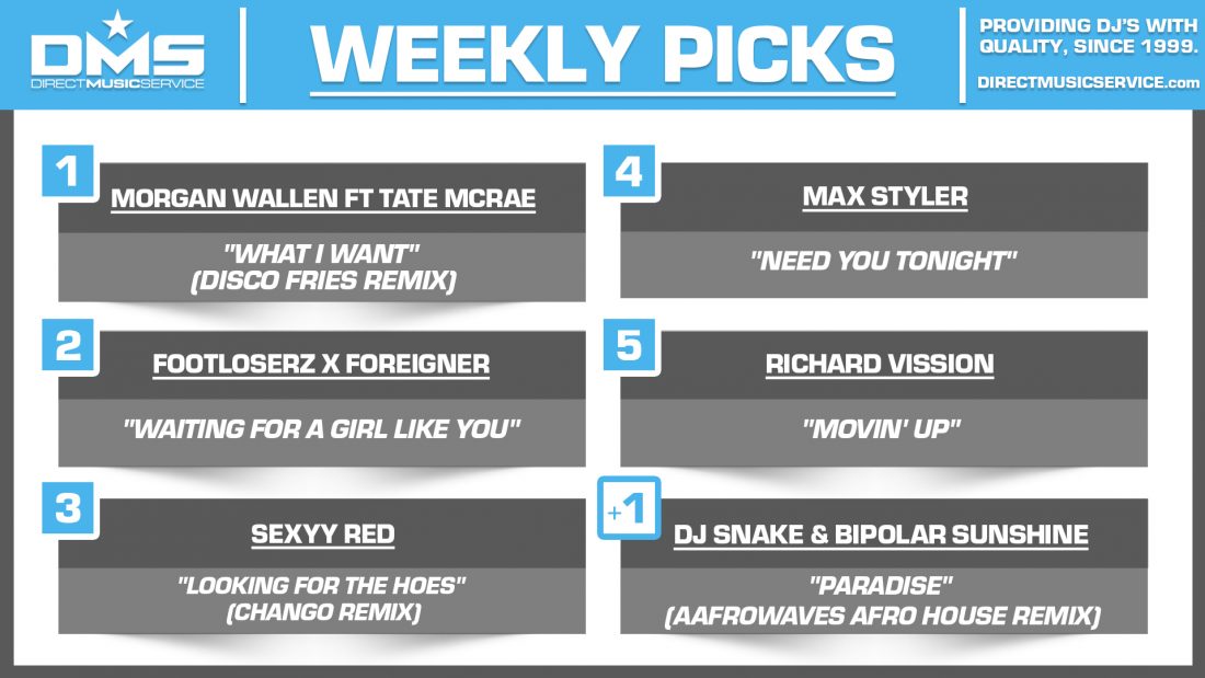 DMS TOP 5 PICKS OF THE WEEK 5-19-2025