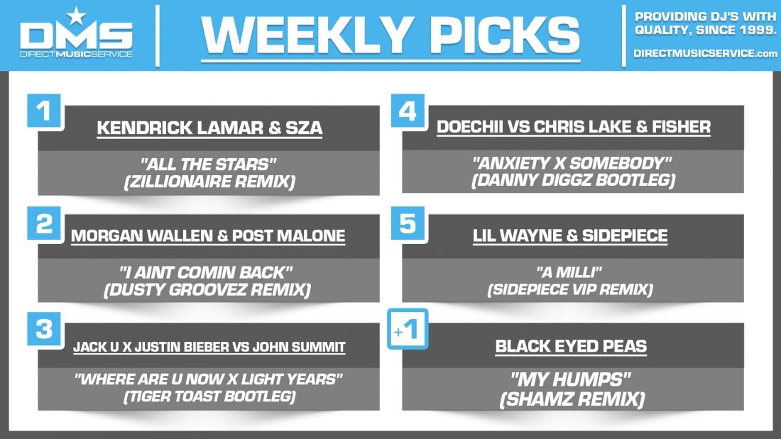 DMS TOP 5 PICKS OF THE WEEK 6-9-2025