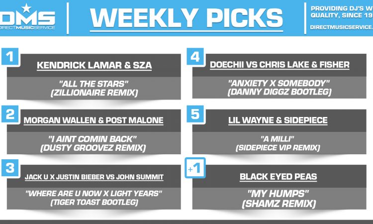 DMS TOP 5 PICKS OF THE WEEK 6-9-2025