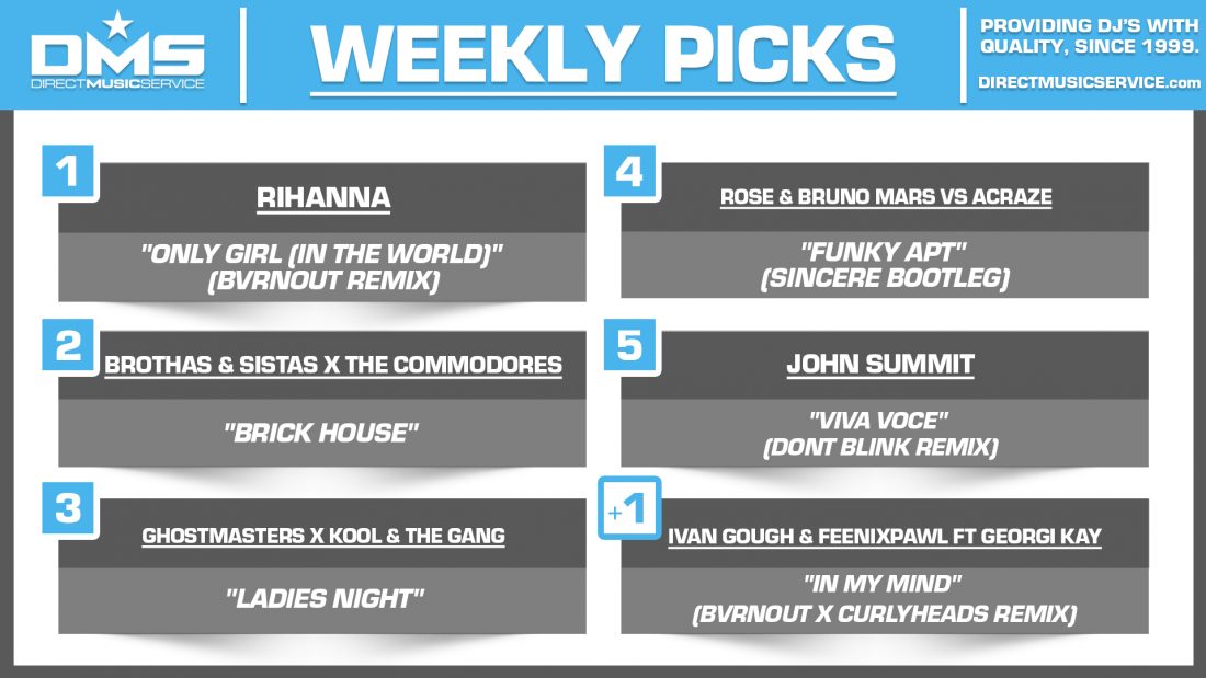 DMS TOP 5 PICKS OF THE WEEK 6-2-2025