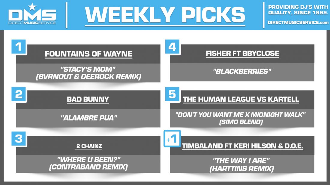 DMS TOP 5 PICKS OF THE WEEK 7-21-2025
