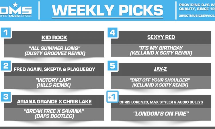 DMS TOP 5 PICKS OF THE WEEK 7-7-2025