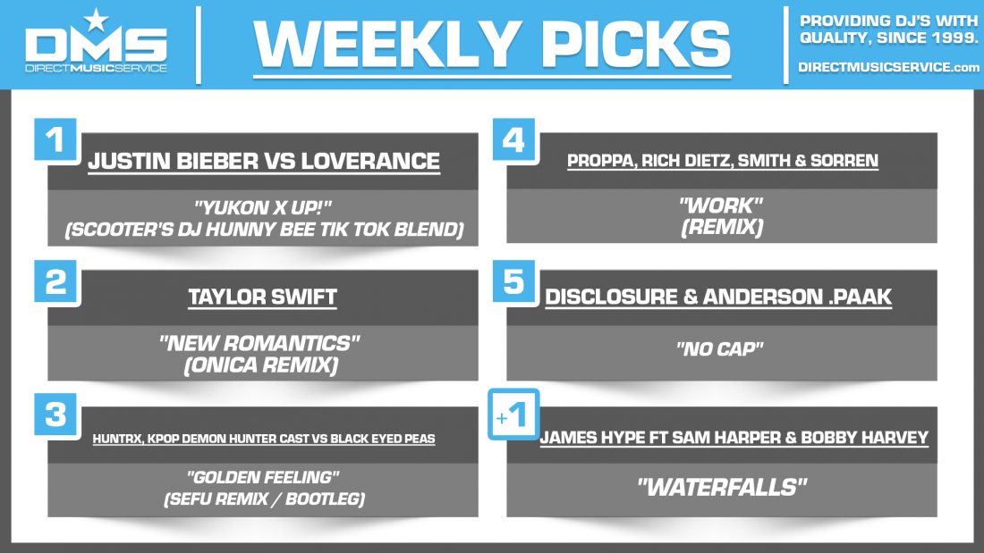 DMS TOP 5 PICKS OF THE WEEK 8-12-2025