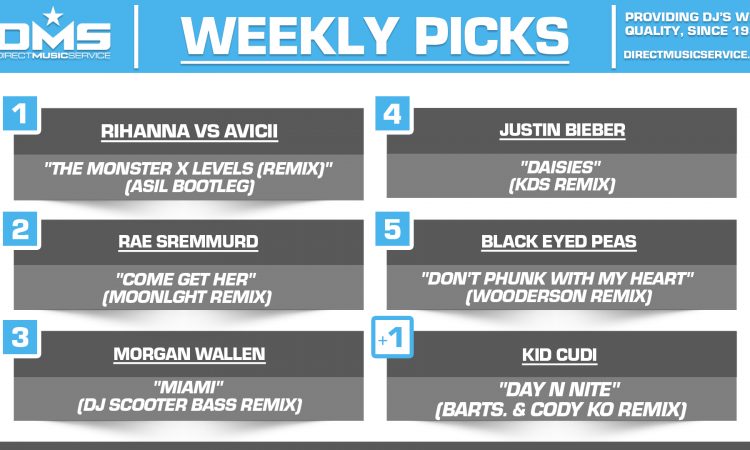 DMS TOP 5 PICKS OF THE WEEK 8-4-2025