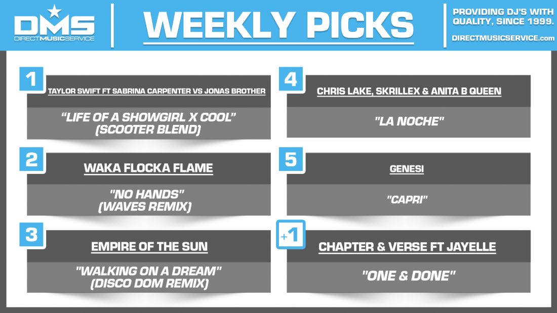 DMS TOP 5 PICKS OF THE WEEK 10-20-2025